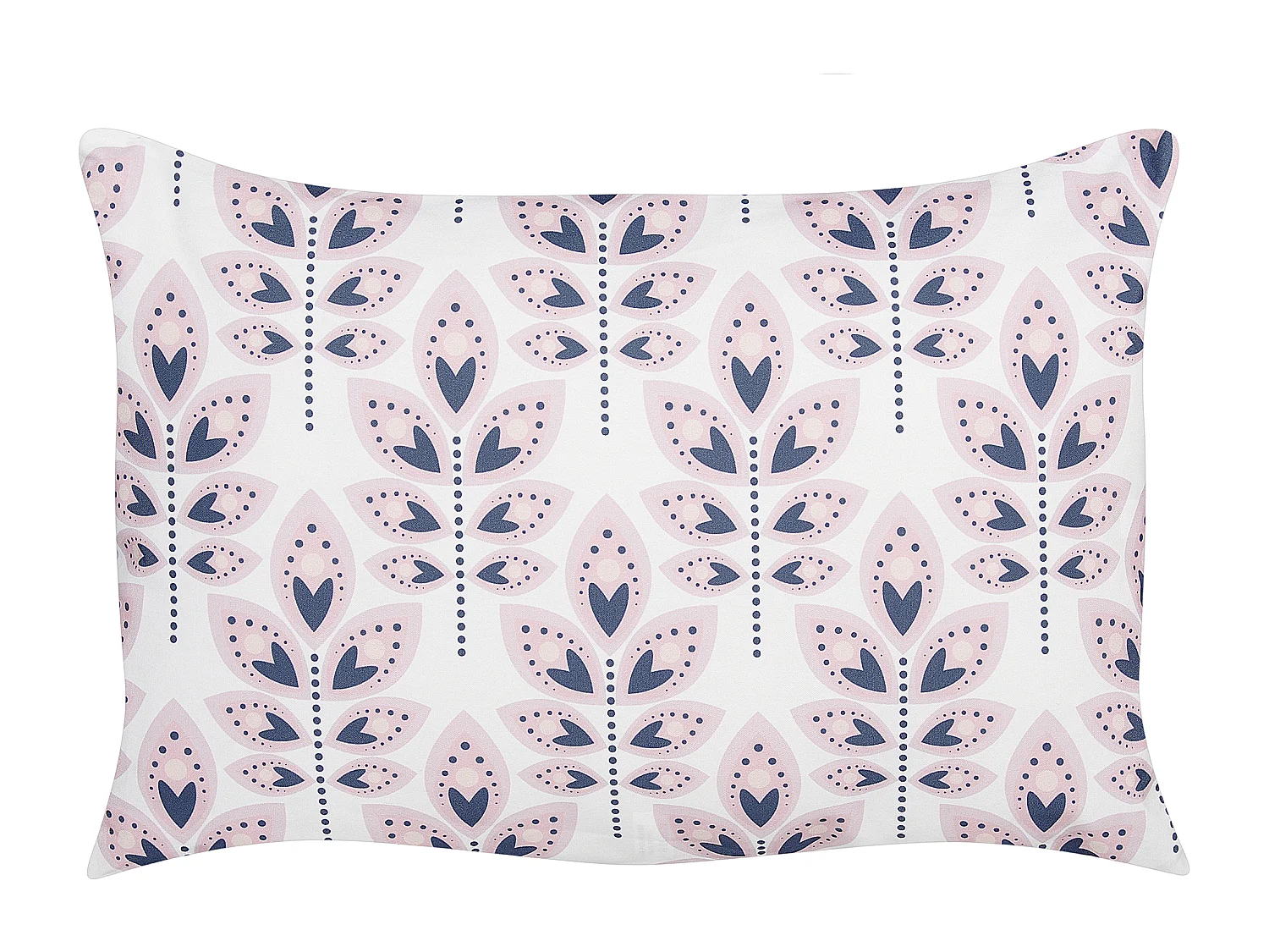 Set aus 2 Gartenkissen für den Außenbereich Wurfkissen mit Blattmotiv 40x60 cm Polyester Beige Torretta