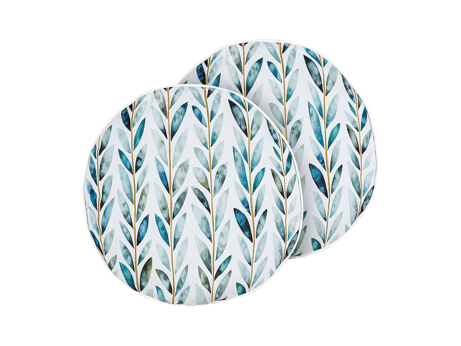 Lot de 2 coussins d'extérieur LOANO Motif de plante 40 x 40 cm Vert