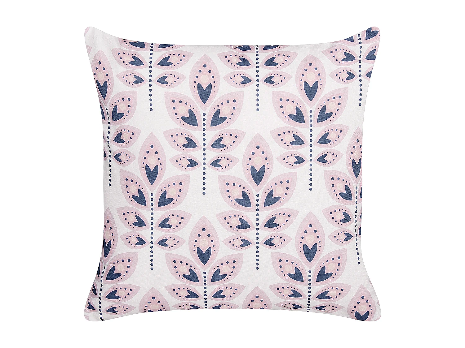 Set van 2 tuinkussens TORRETTA Bladpatroon 45 x 45 cm Gebroken wit