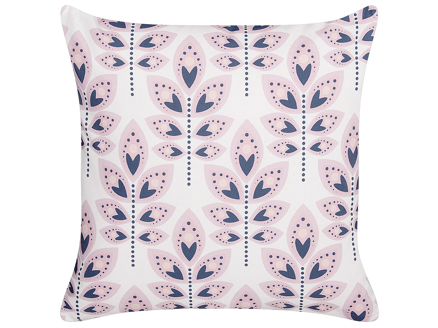 Gartenkissen 2er Set TORRETTA Pflanzenmuster 45 x 45 cm Cremeweiss