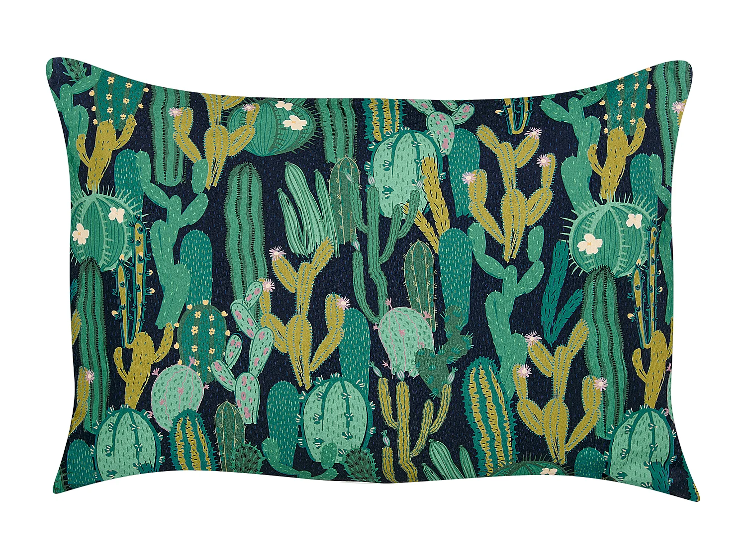 Gartenkissen 2er Set BUSSANA Pflanzenmuster 40 x 60 cm Grün