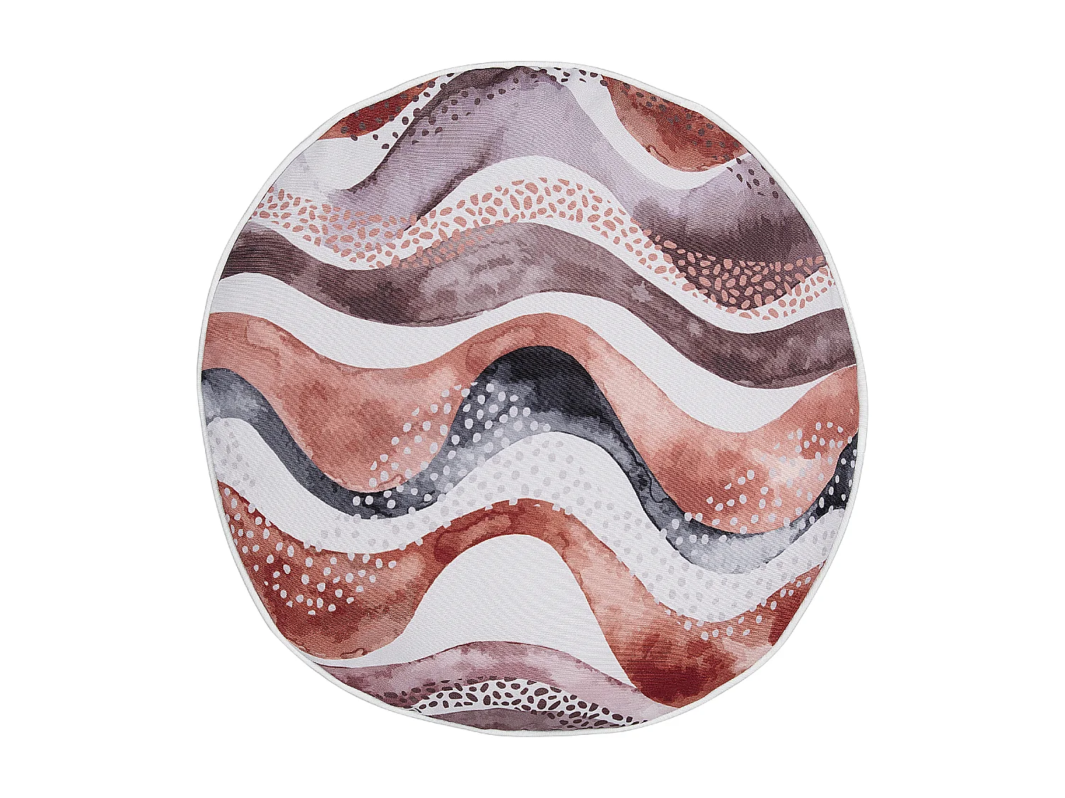 Lot de 2 coussins d'extérieur SEBORGA Motif abstrait 40 x 40 cm Marron