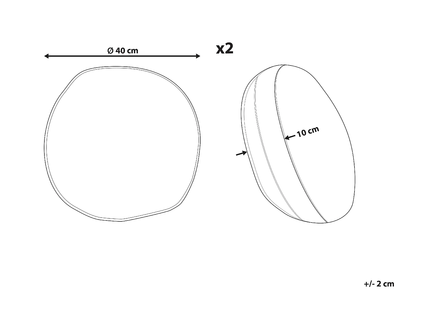 Set van 2 tuinkussens CERIANA Dierenprint 40 x 40 cm Blauw