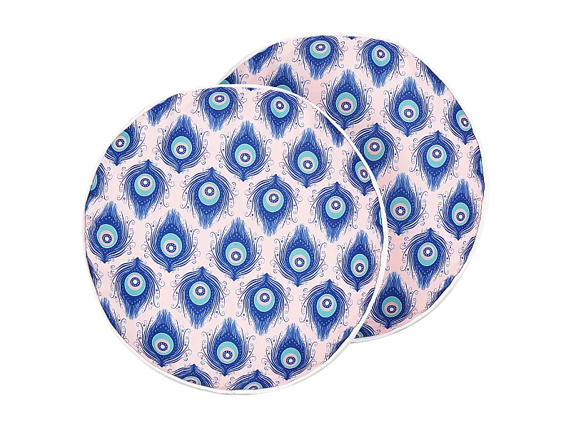 Lot de 2 coussins d'extérieur CERIANA Motif animal 40 x 40 cm Bleu