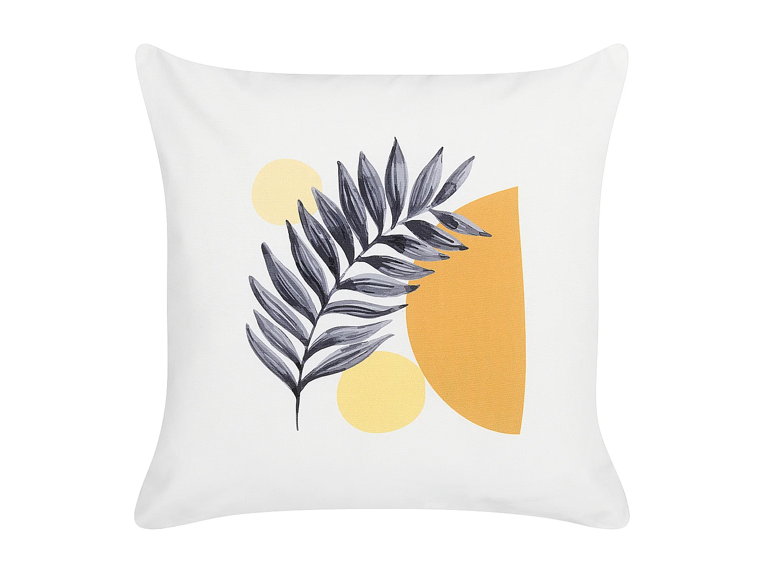 Conjunto de 2 almofadas de jardim VIOZENE Padrão de plantas 45 x 45 cm Branco