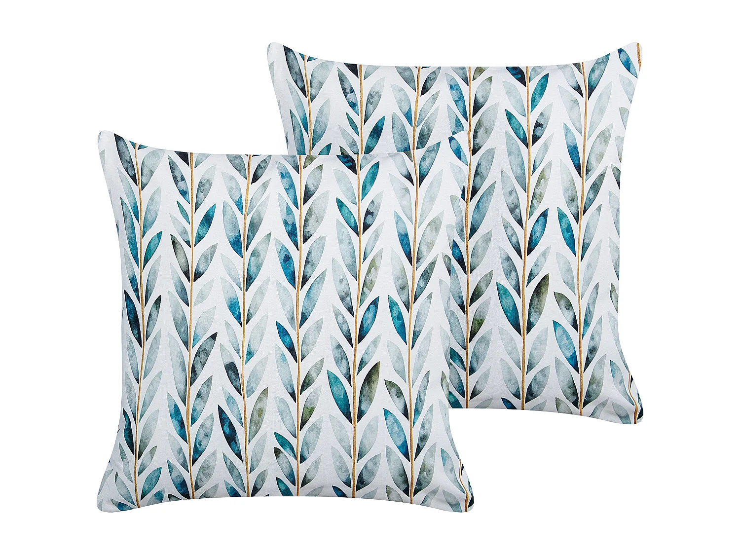 Set di 2 cuscini da esterno LOANO Trama di piante 45 x 45 cm Verde