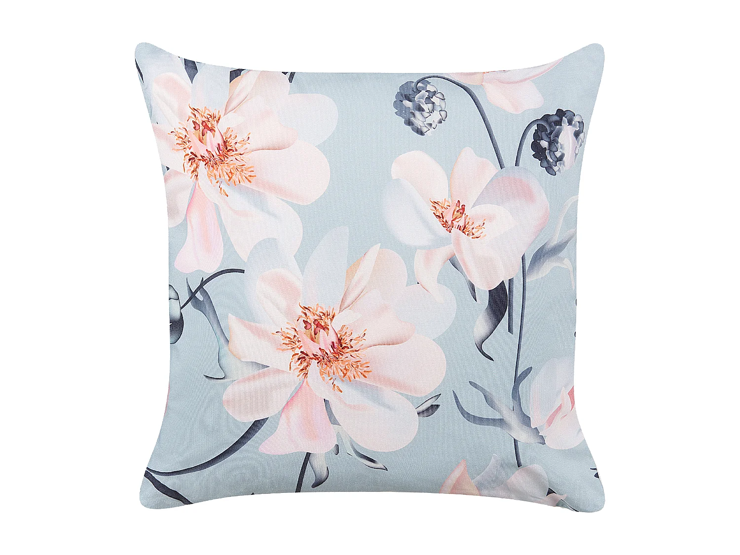 Lot de 2 coussins d'extérieur APRICALE Motif floral 45 x 45 cm Bleu