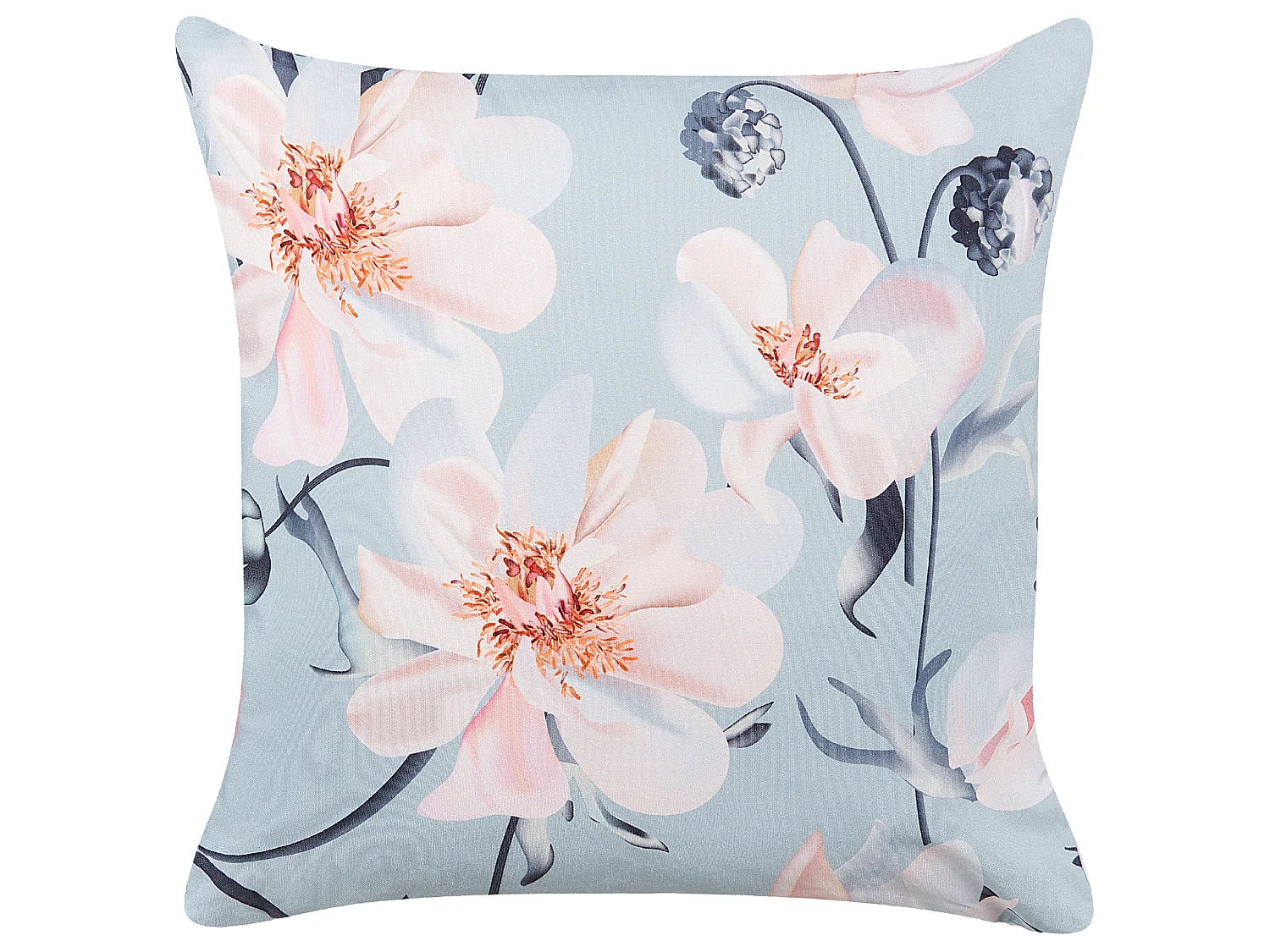 Lot de 2 coussins d'extérieur APRICALE Motif floral 45 x 45 cm Bleu