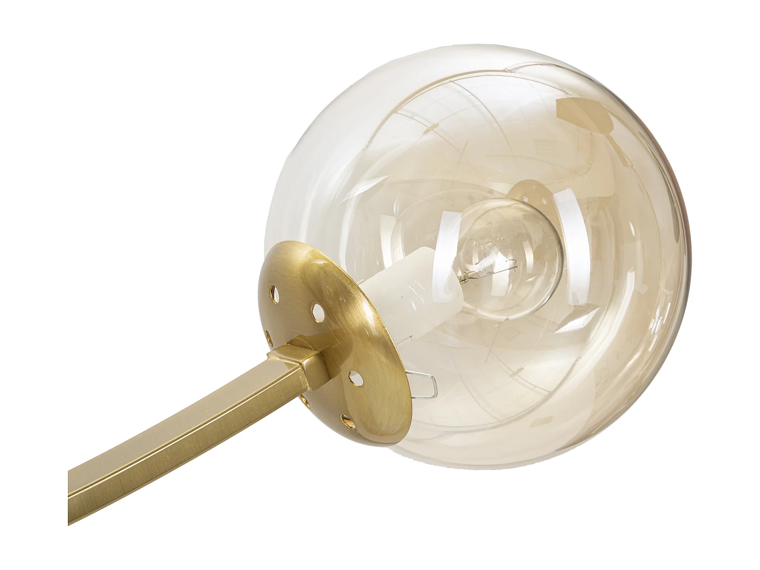 Lampe Suspension 5 Sphères "Japan" 100cm Or