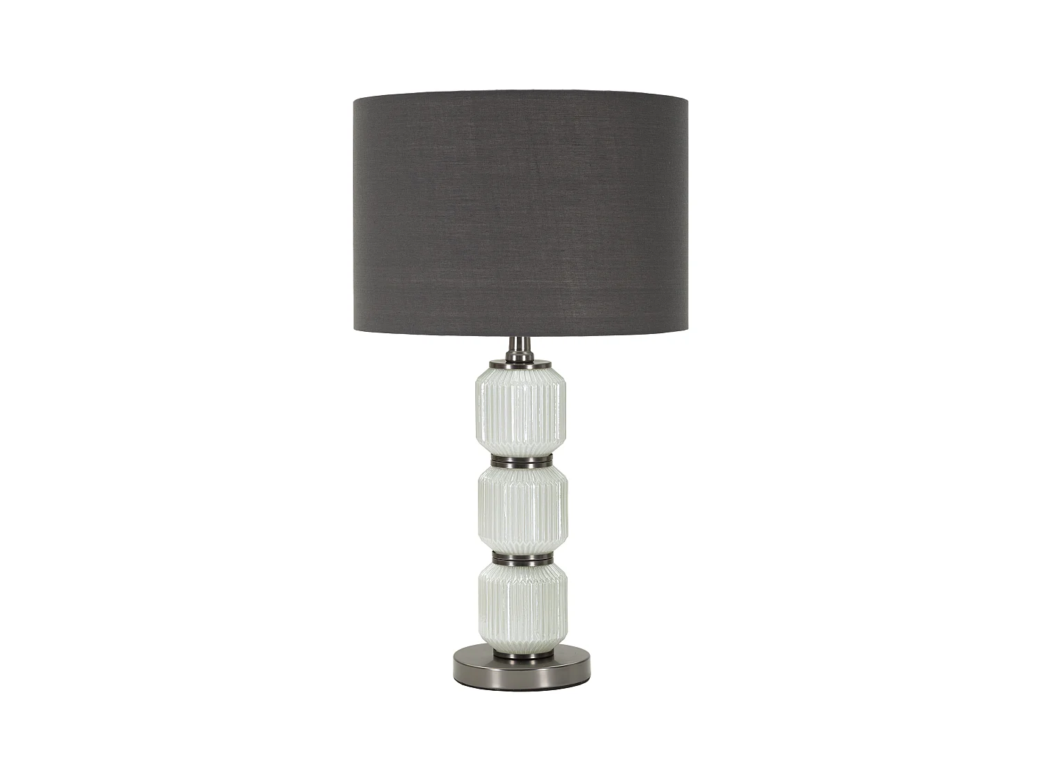 Lampe à Poser en Verre "Bright Three" 57cm Blanc & Gris
