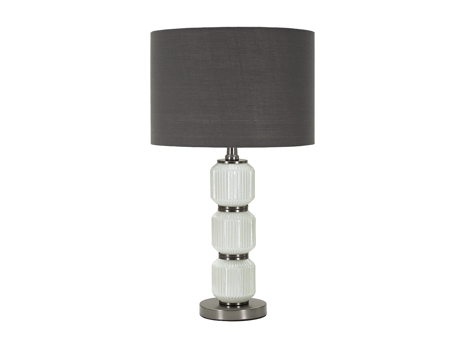 Lampe à Poser en Verre "Bright Three" 57cm Blanc & Gris
