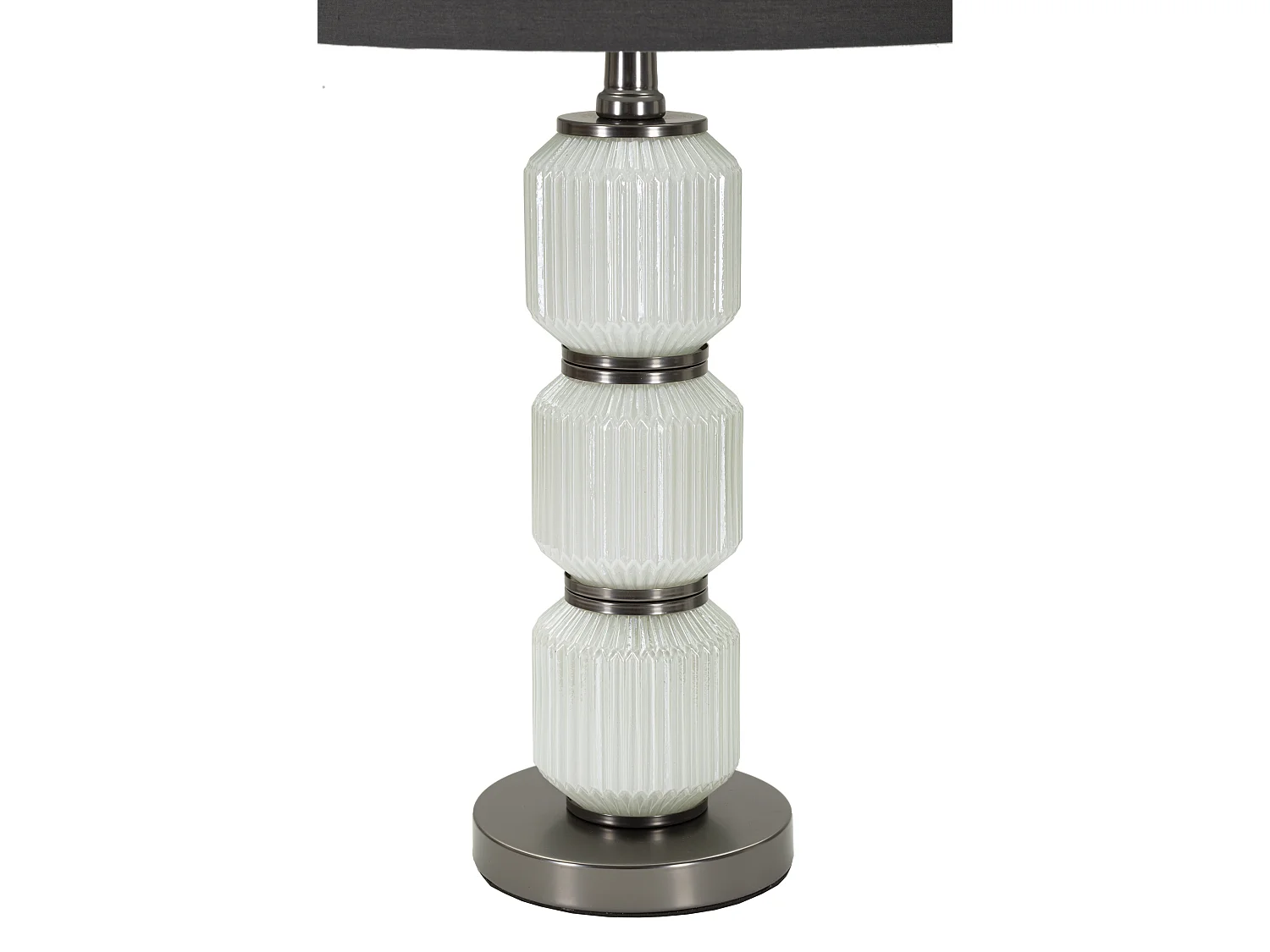 Lampe à Poser en Verre "Bright Three" 57cm Blanc & Gris