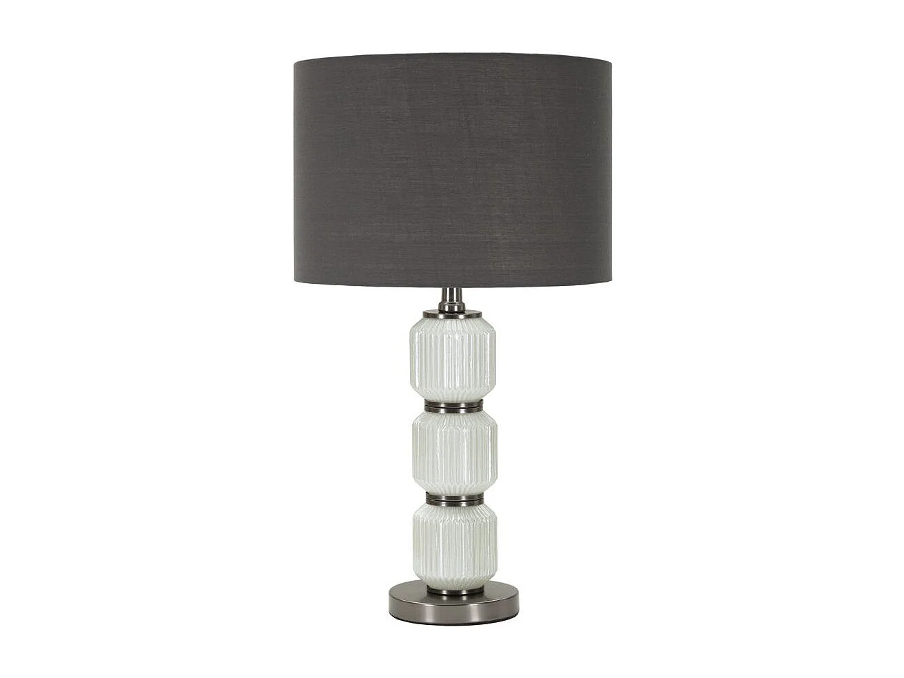 Lampe à Poser en Verre "Bright Three" 57cm Blanc & Gris