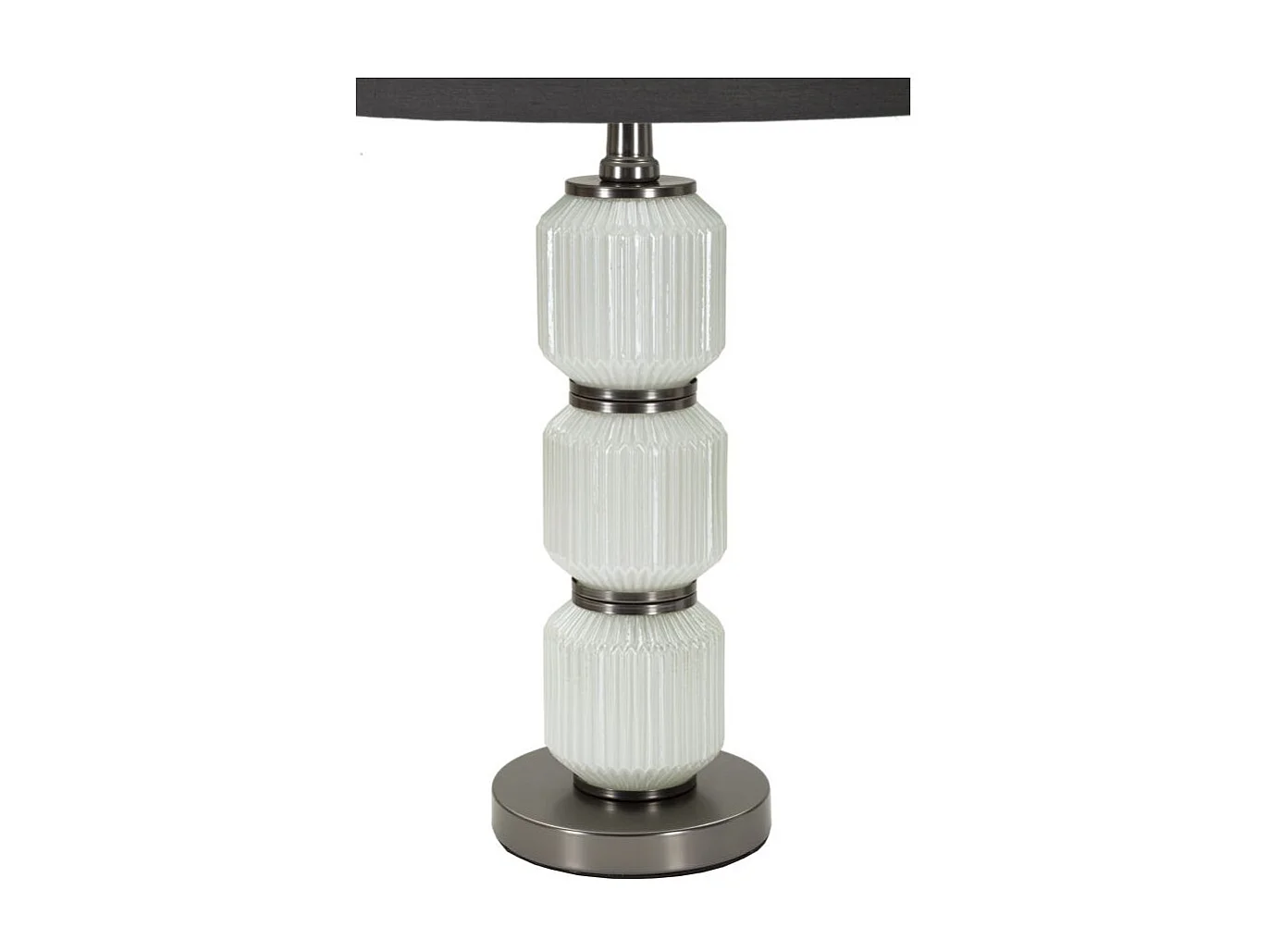 Lampe à Poser en Verre "Bright Three" 57cm Blanc & Gris