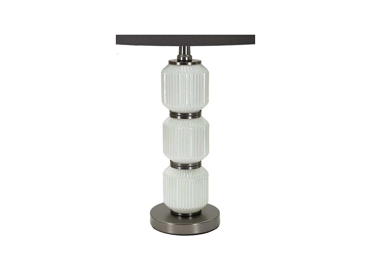 Lampe à Poser en Verre "Bright Three" 57cm Blanc & Gris