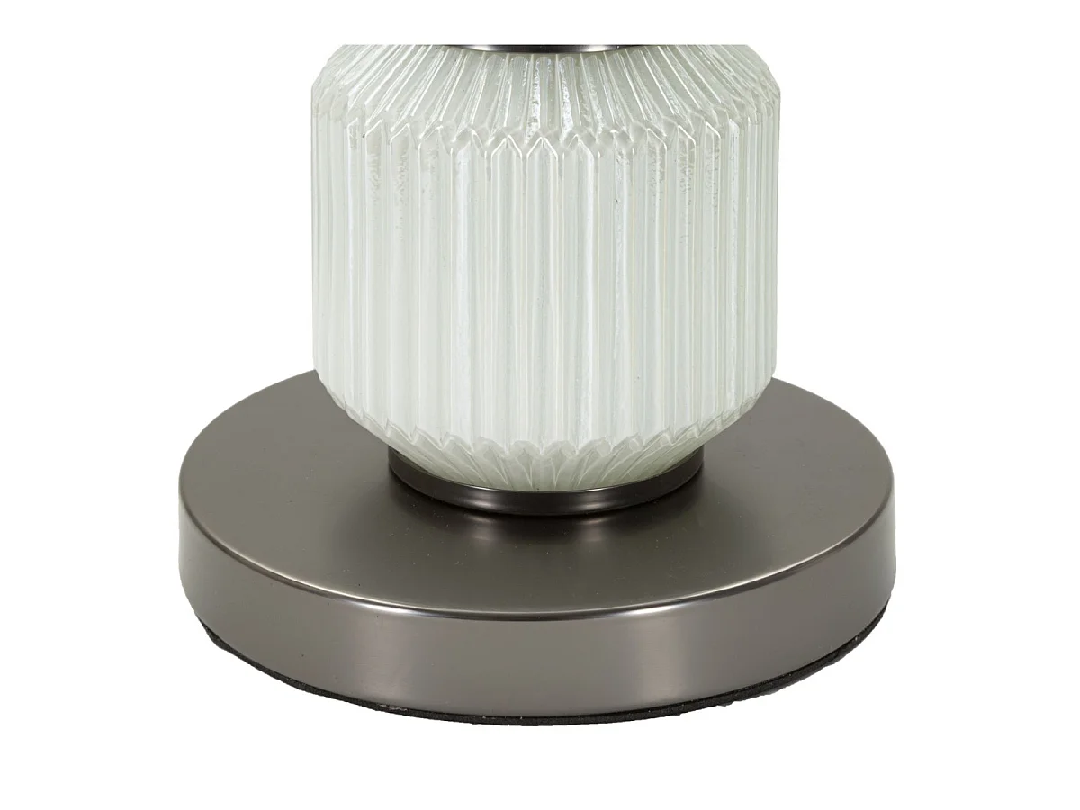 Lampe à Poser en Verre "Bright Three" 57cm Blanc & Gris