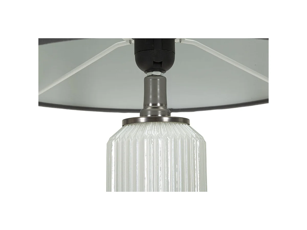 Lampe à Poser en Verre "Bright Three" 57cm Blanc & Gris