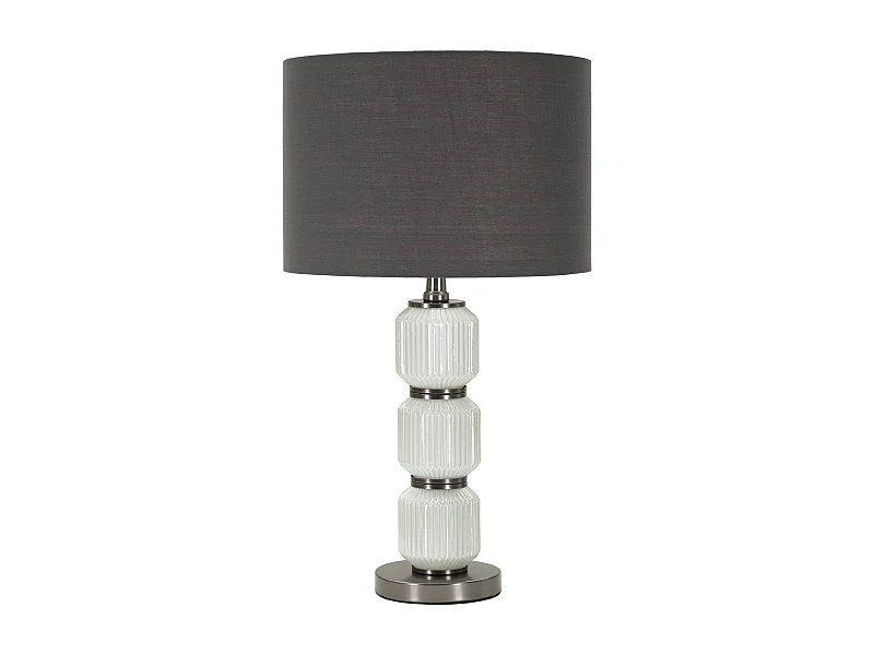 Lampe à Poser en Verre "Bright Three" 57cm Blanc & Gris