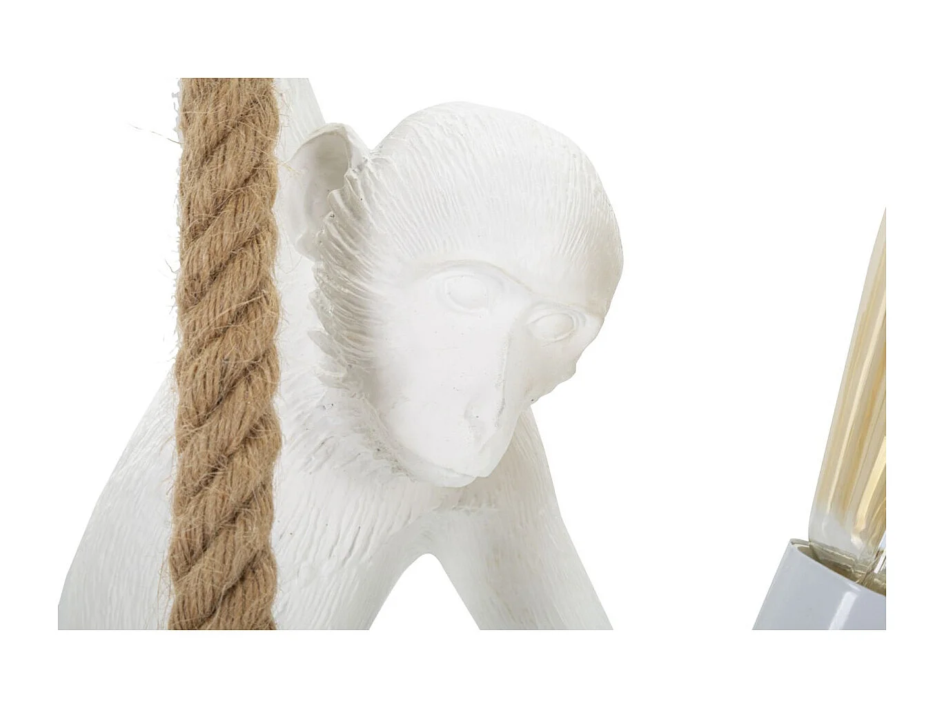 Lampe Suspension en Résine "Singe" 60cm Blanc