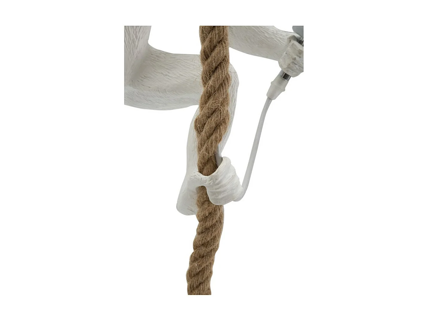 Lampe Suspension en Résine "Singe" 60cm Blanc