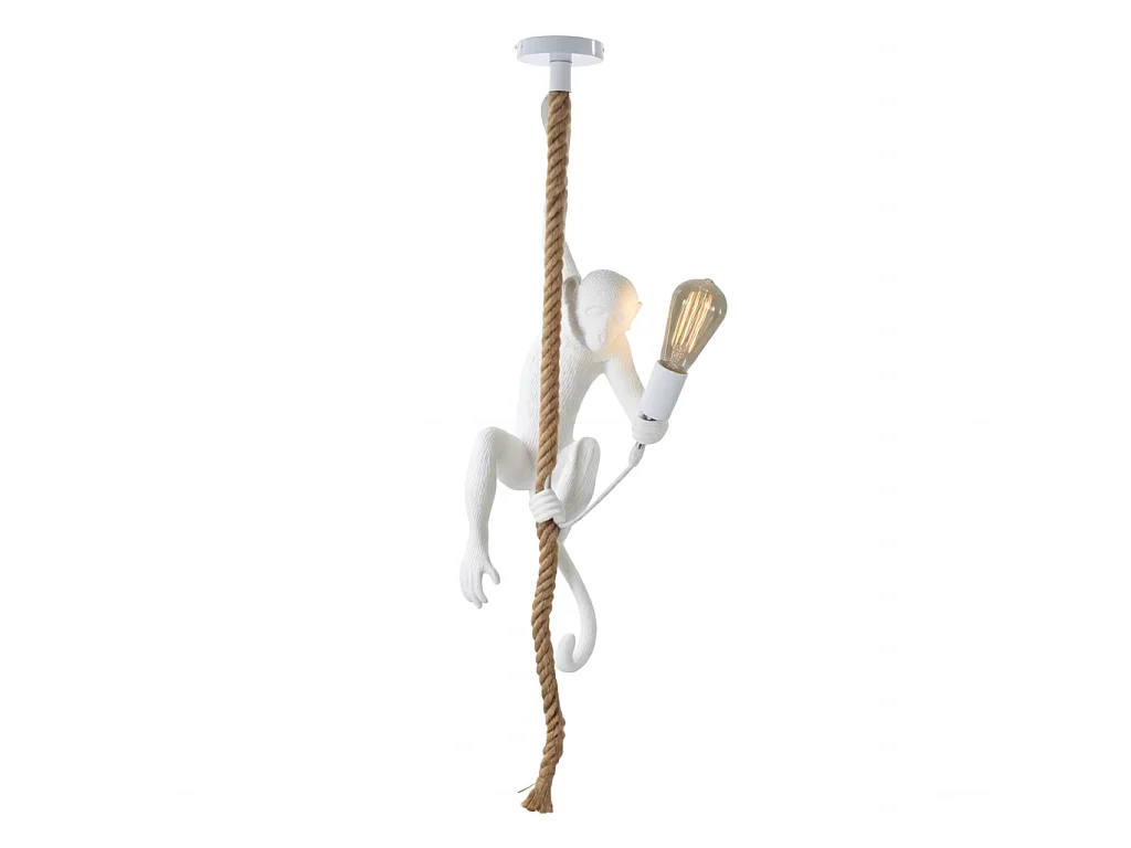 Hängelampe aus Kunstharz mit Seil Monkey