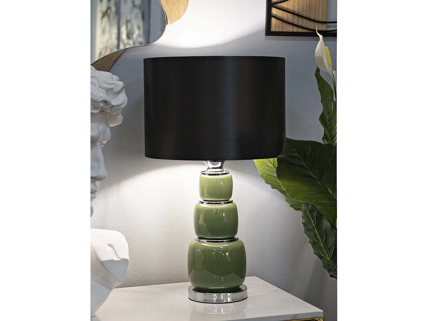 Lampada da tavolo in vetro cm Ø33x57