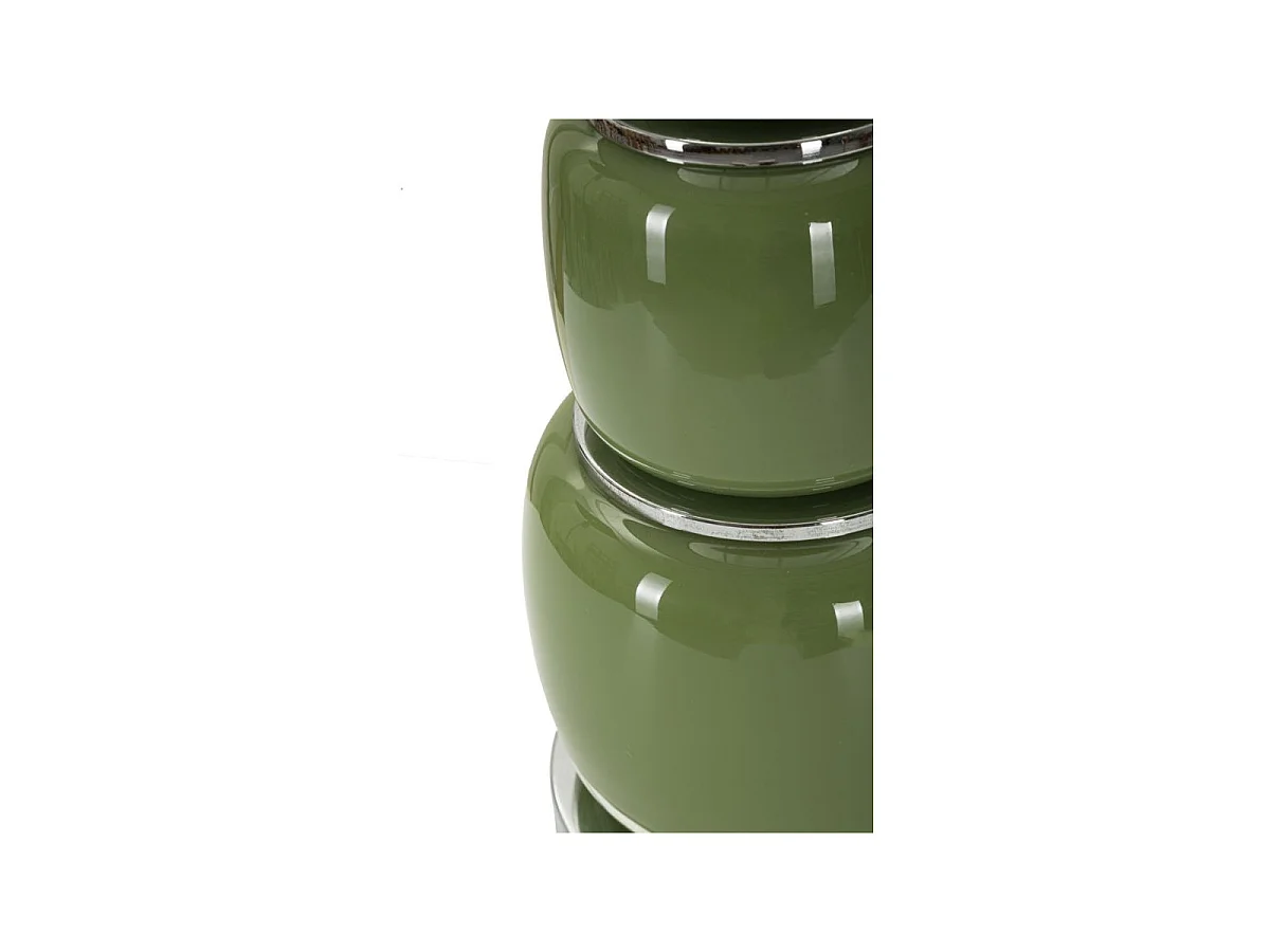 Lampe à Poser en Verre "Eva Three" 57cm Vert & Noir