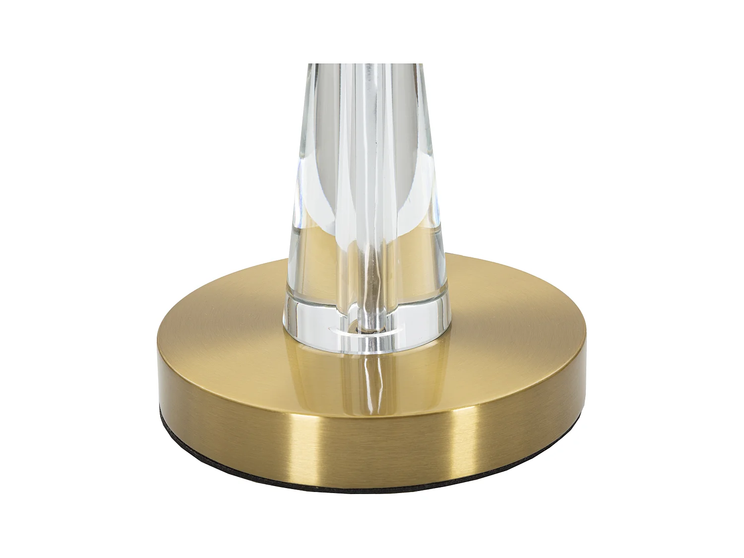 Lampe à Poser en Verre "Cristal" 56cm Blanc & Or