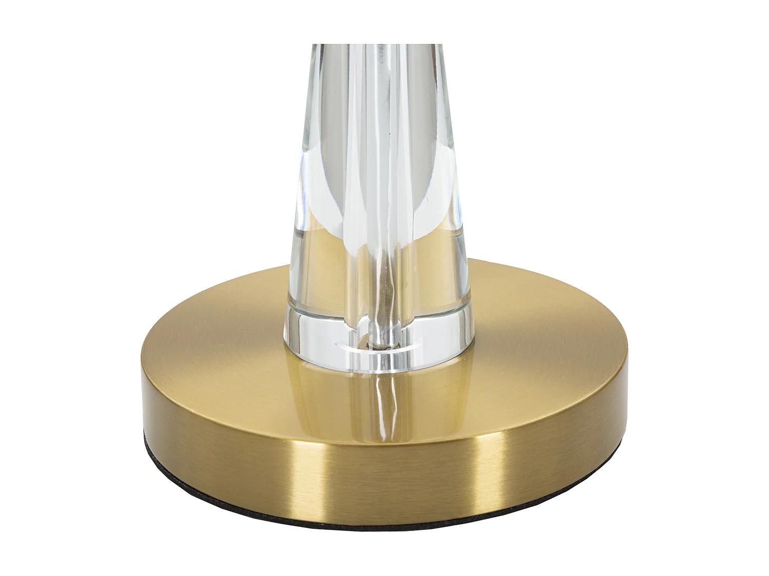 Lampe à Poser en Verre "Cristal" 56cm Blanc & Or