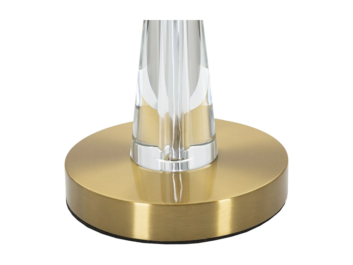 Lampe à Poser en Verre "Cristal" 56cm Blanc & Or