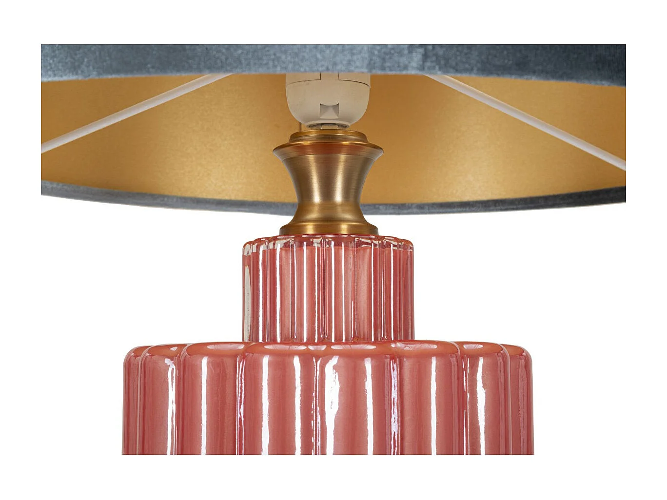 Lampe à Poser en Verre "Helene Tower" 70cm Rouge & Bleu