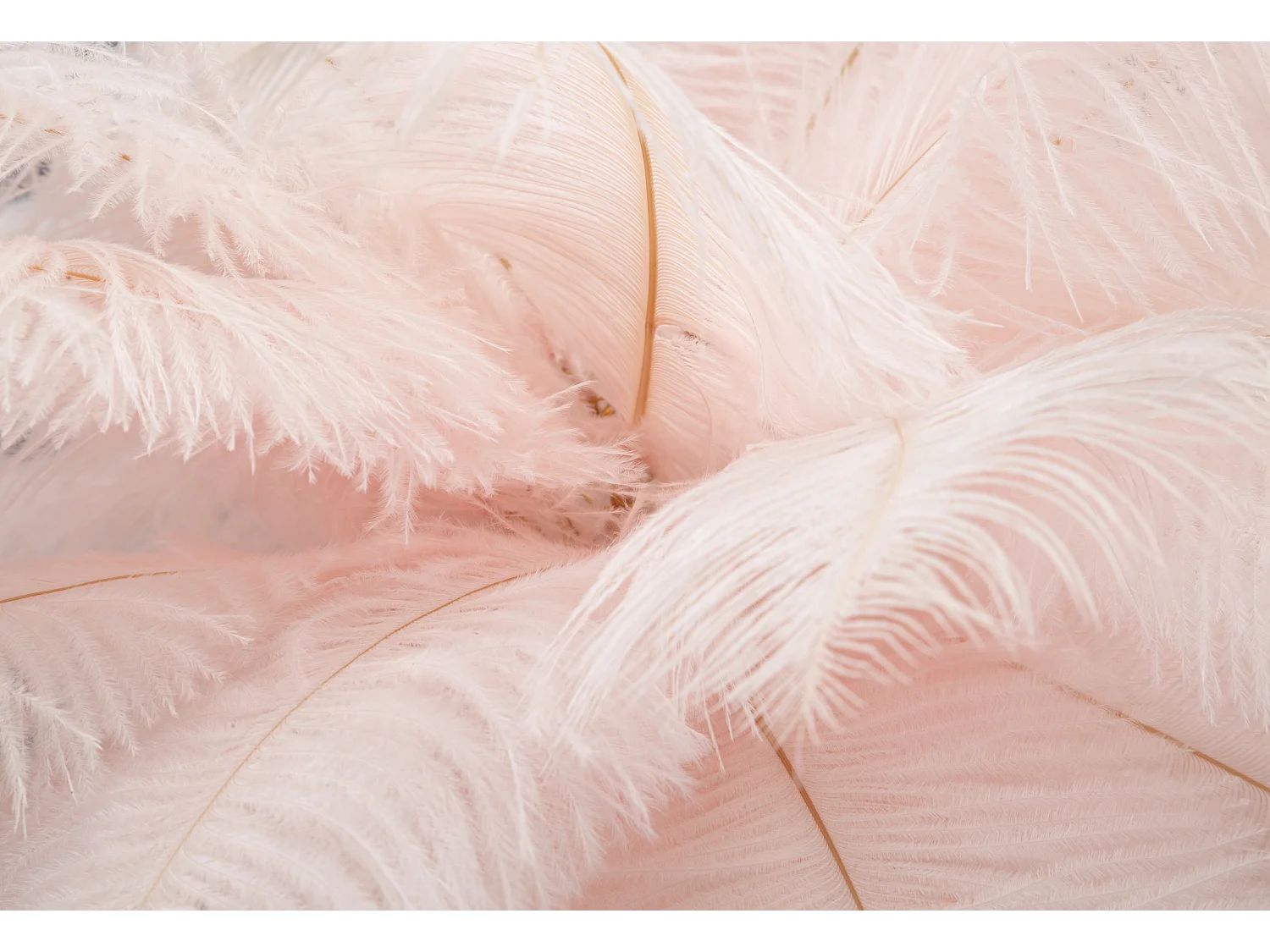 Lampe à Poser Imitation Plume "Palm" 60cm Or & Rose