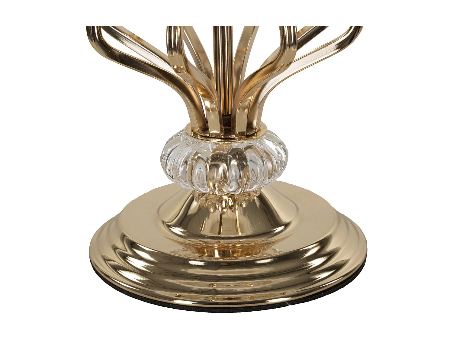 Lampe à Poser Imitation Plume "Tarty" 54cm Or & Blanc