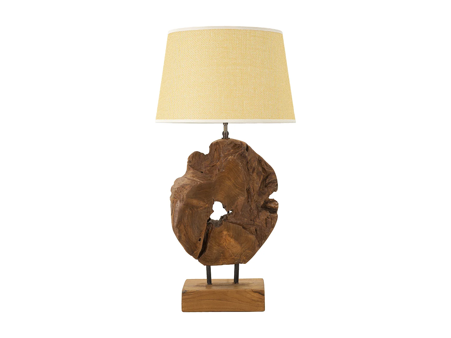 Lampada da tavolo in legno riciclato cm Ø 35x69