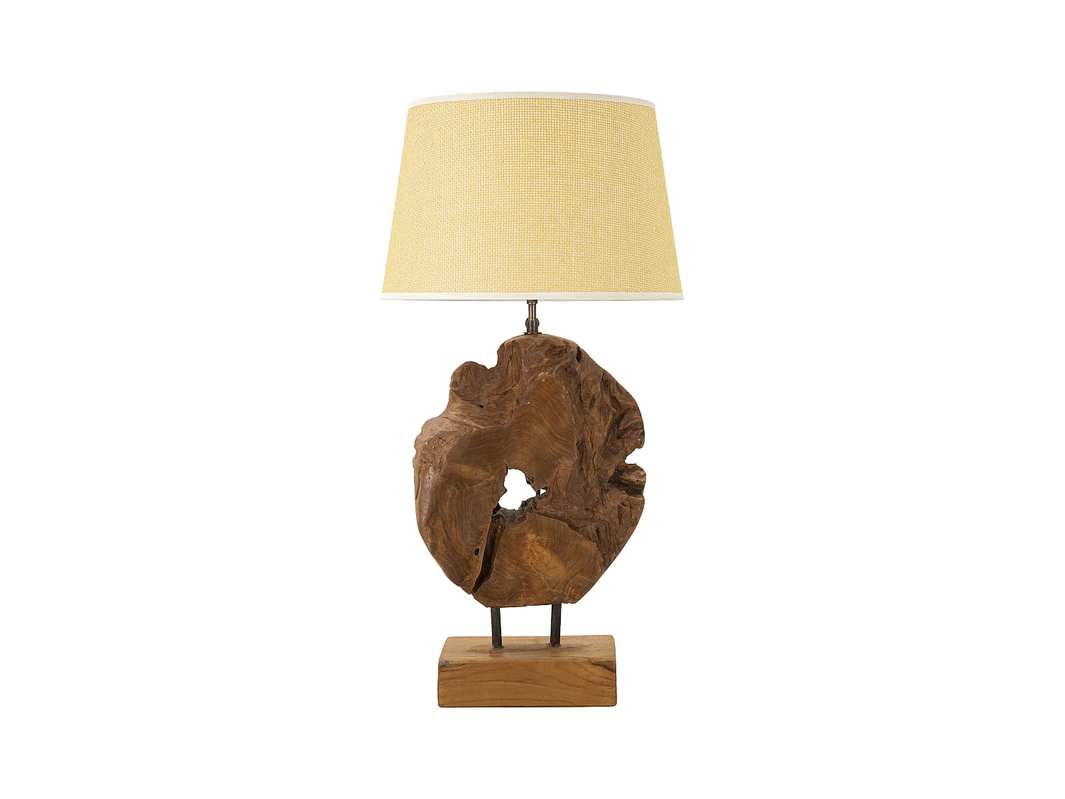 Lampe de table en bois recyclé cm Ø 35x69
