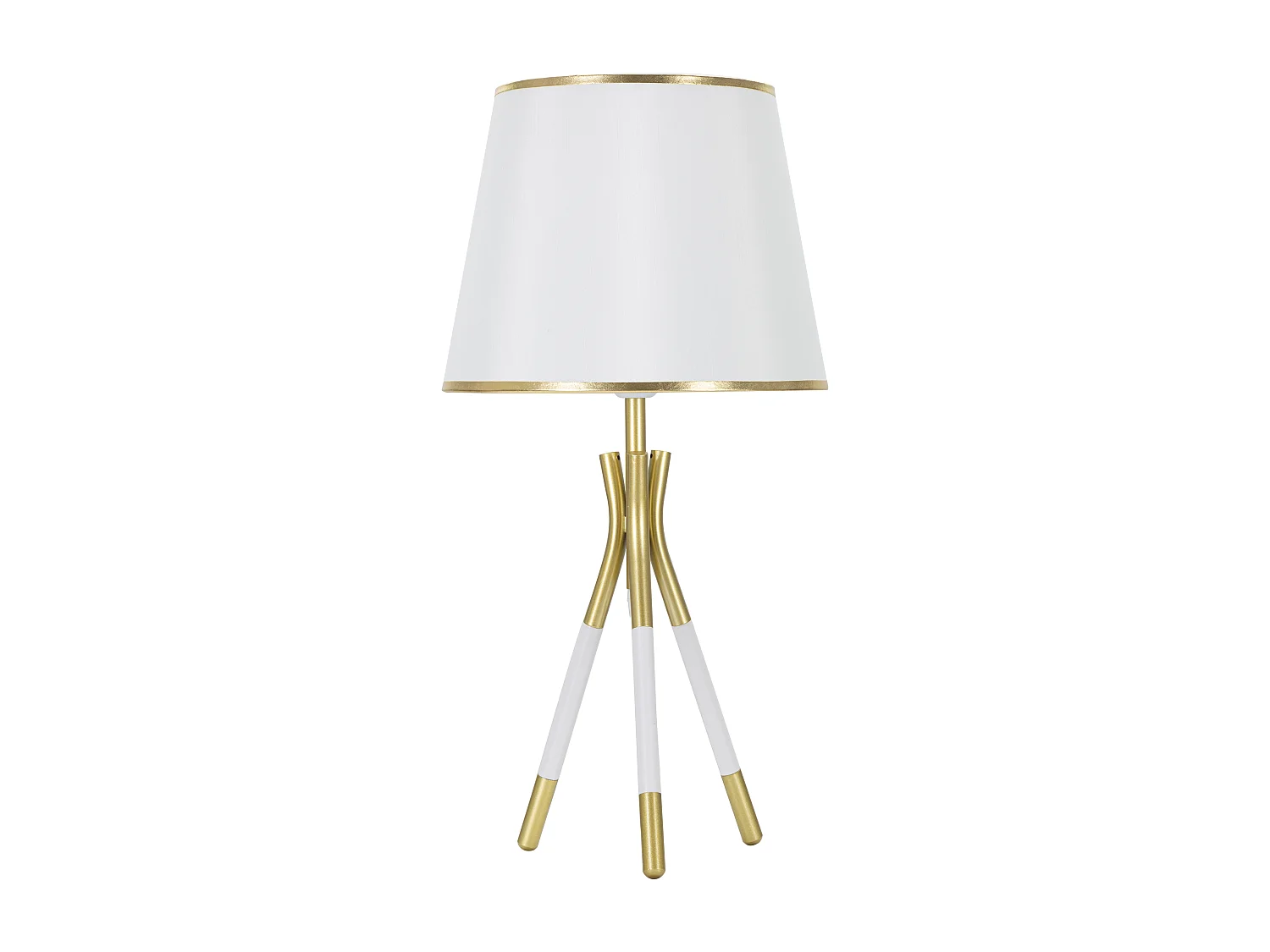 Lampada da tavolo in metallo bianco e oro cm  Ø 28x57