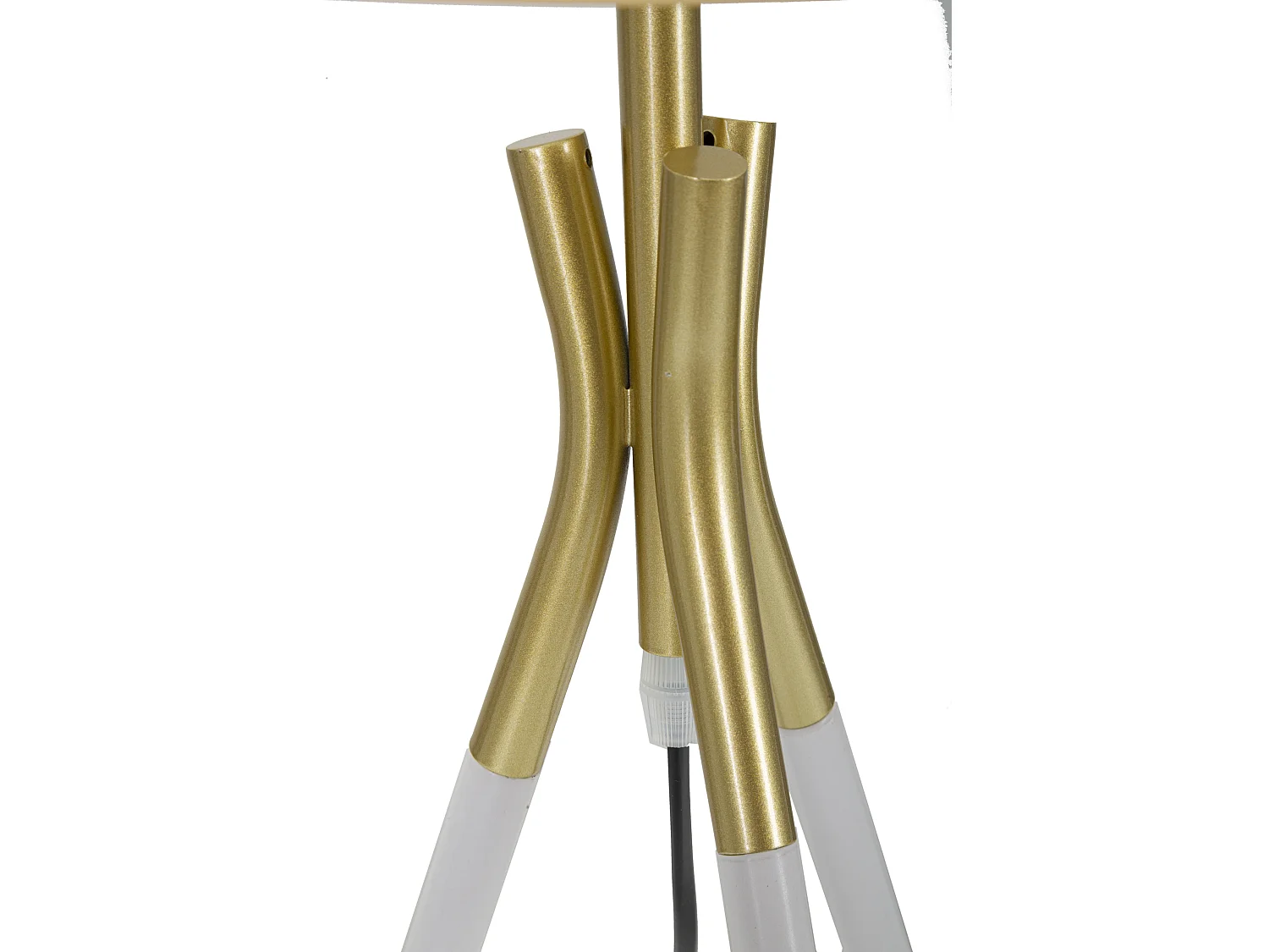 Lampada da tavolo in metallo bianco e oro cm  Ø 28x57