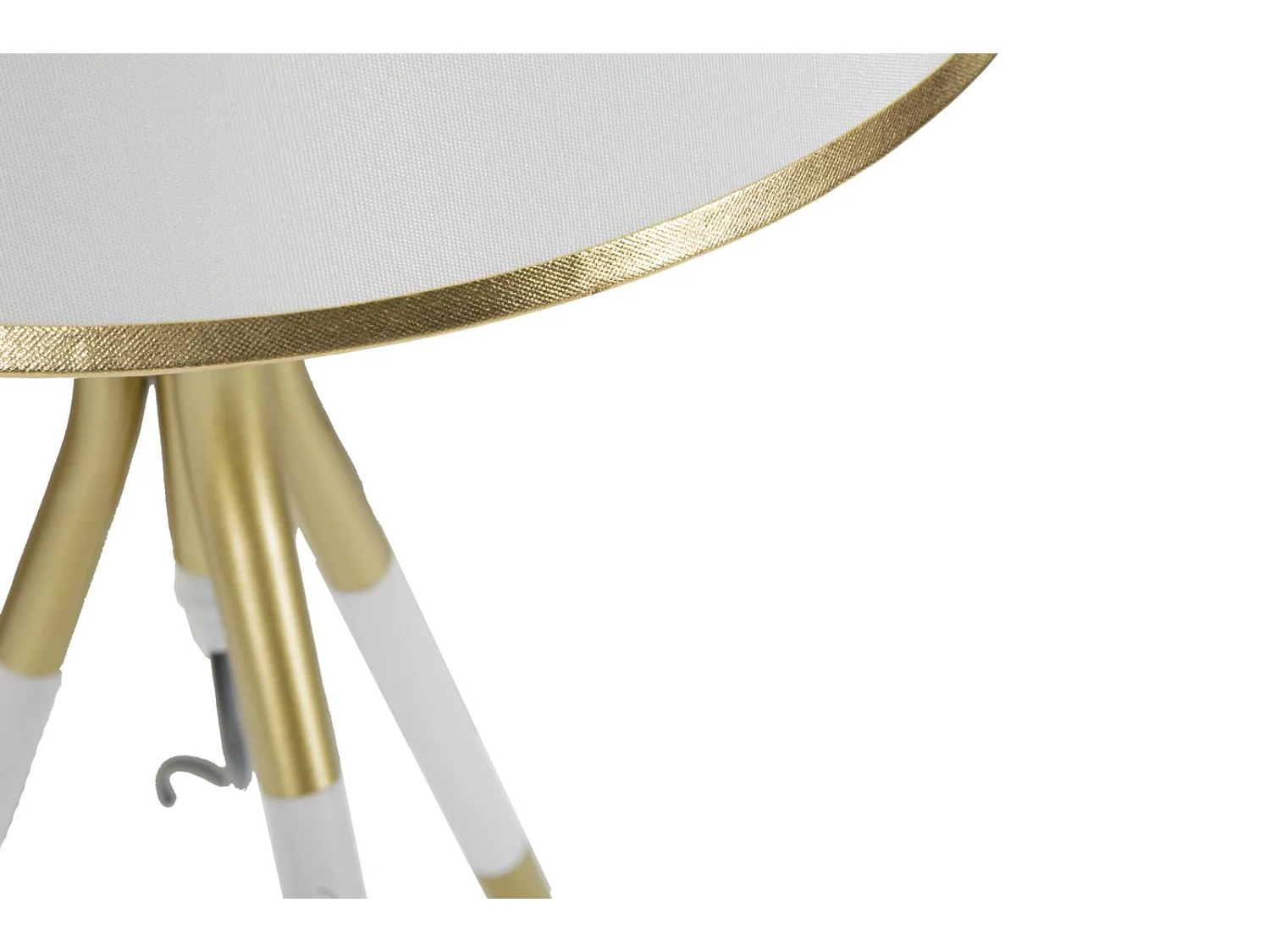 Lampada da tavolo in metallo bianco e oro cm  Ø 28x57