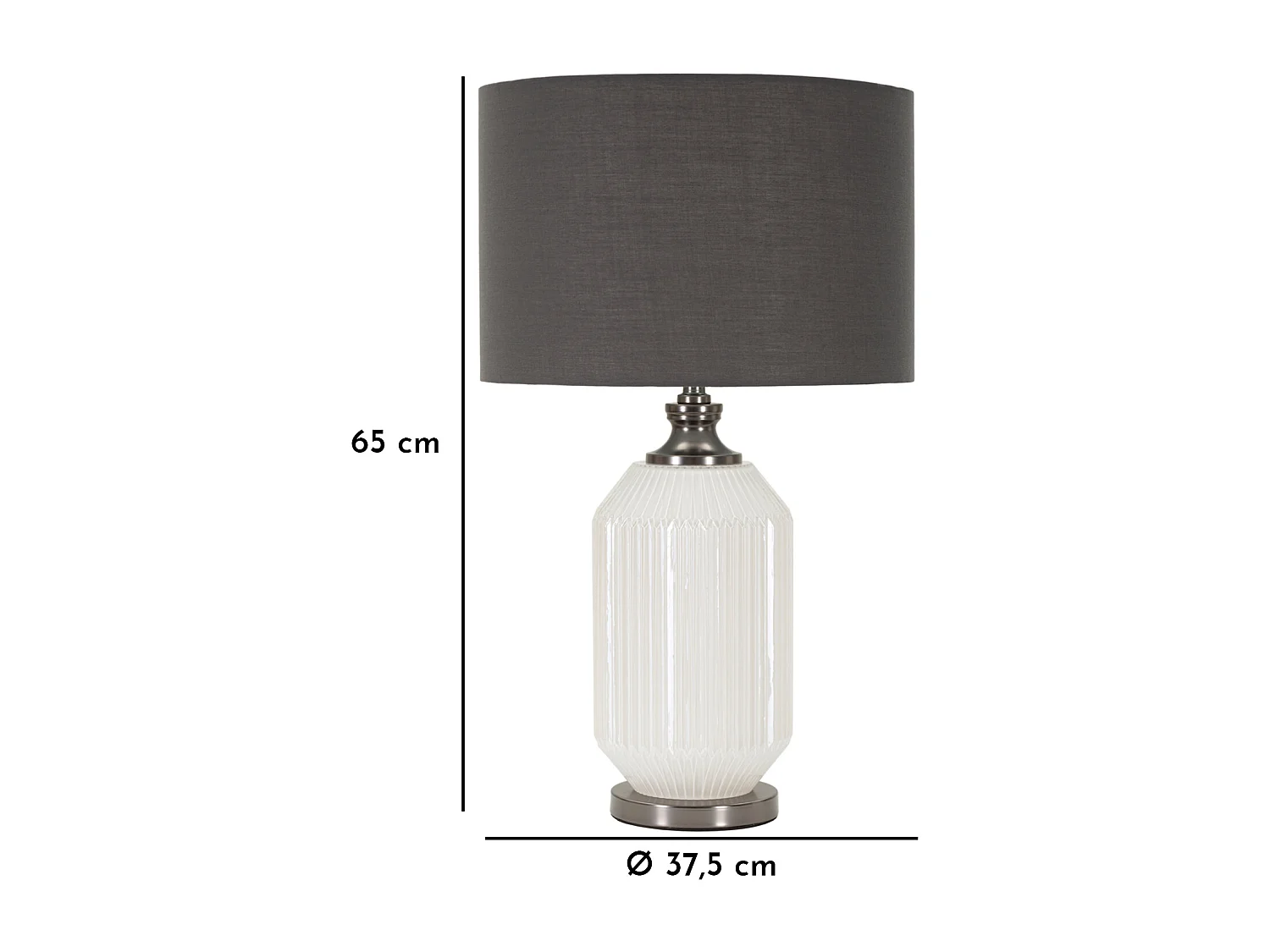 Lampada da tavolo in vetro cm Ø 37,5x65