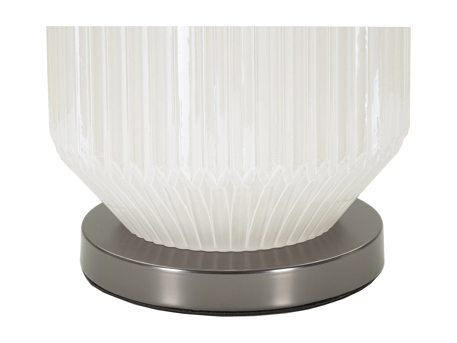 Lampe à Poser en Verre "Brighty" 65cm Blanc & Gris