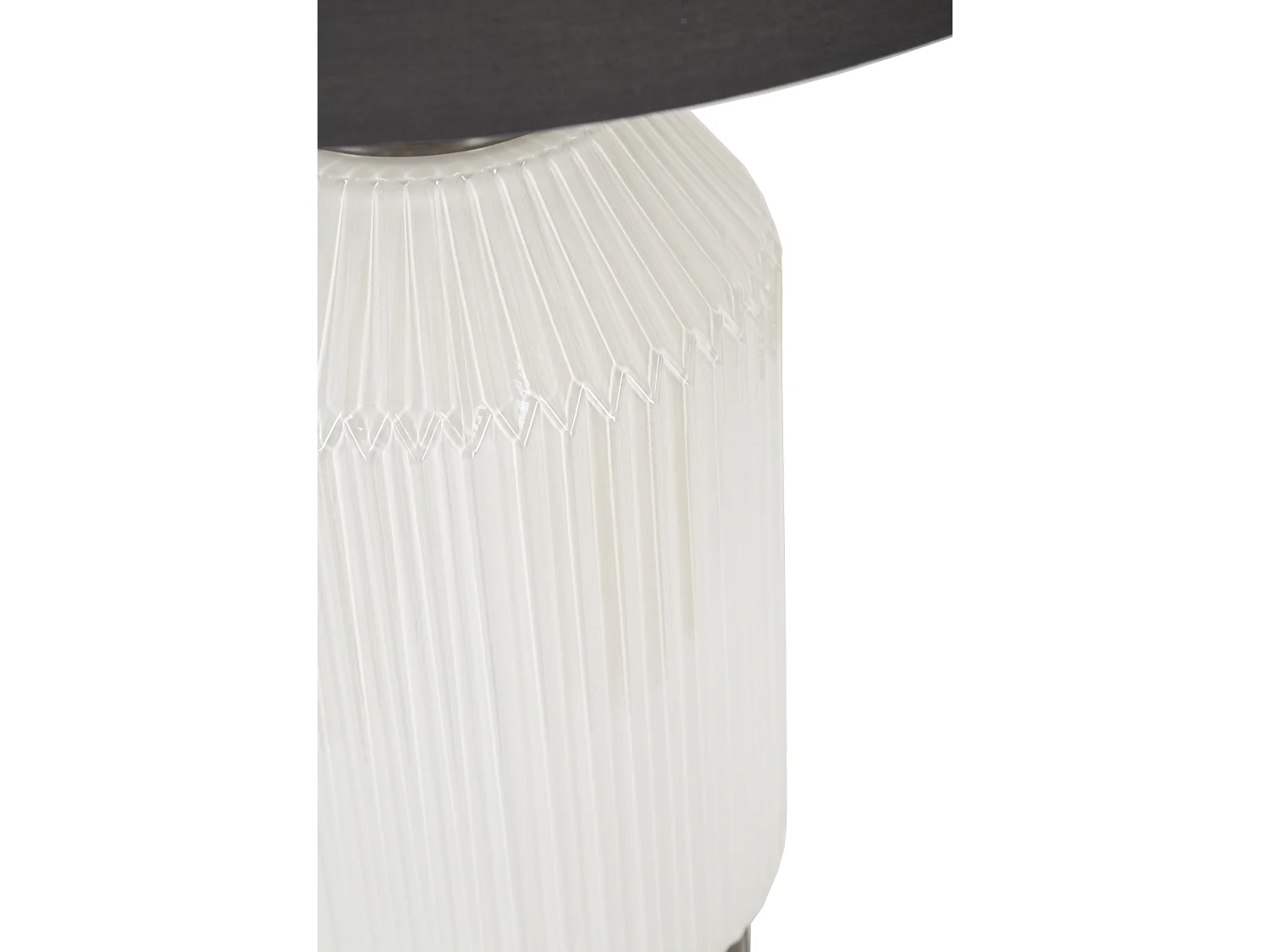 Lampe à Poser en Verre "Brighty" 65cm Blanc & Gris