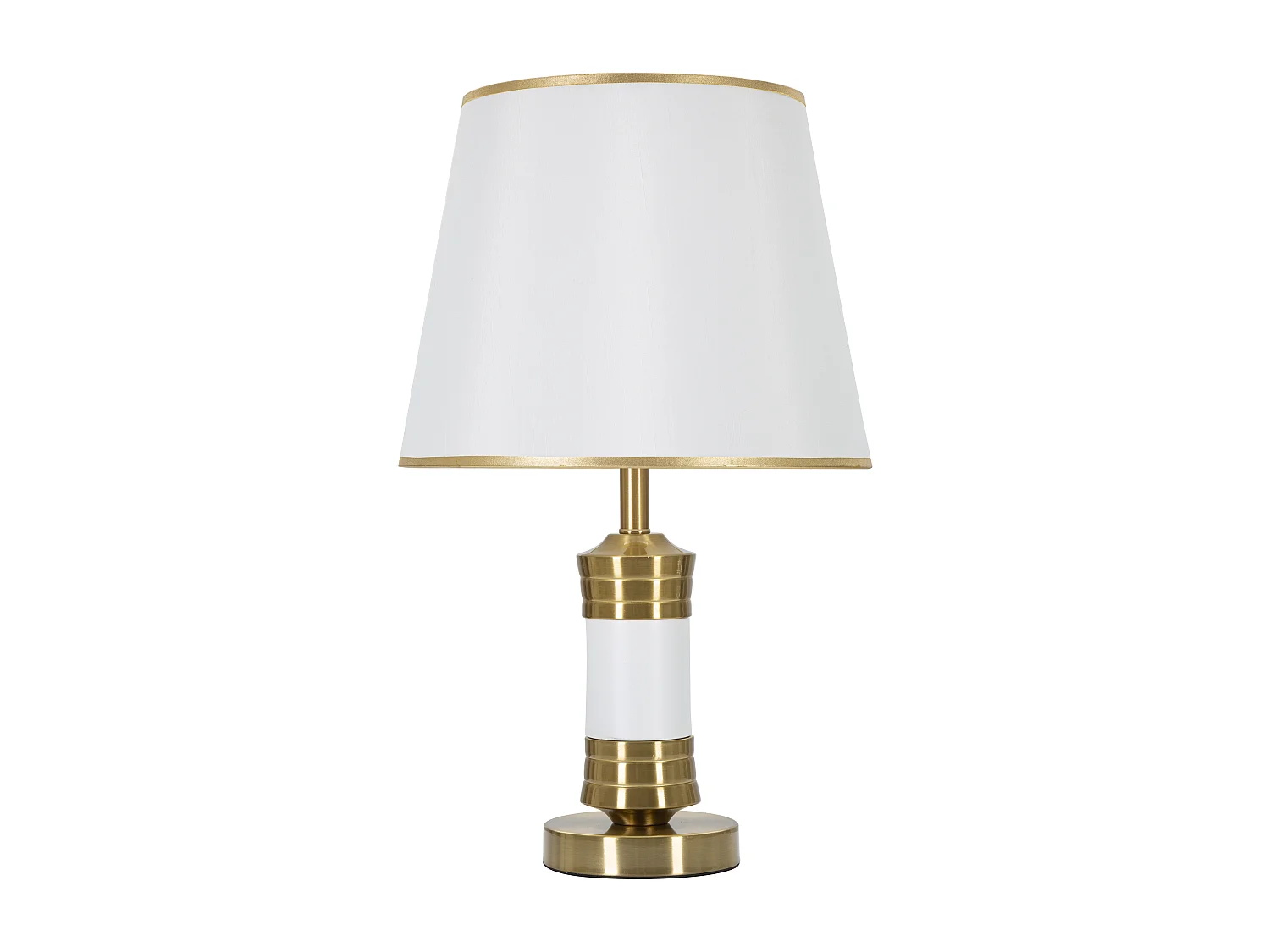 Lampe à Poser en Métal "Whity" 52cm Blanc & Or