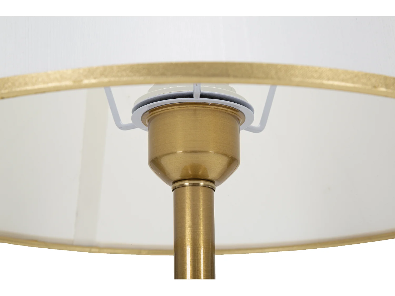 Lampe à Poser en Métal "Whity" 52cm Blanc & Or