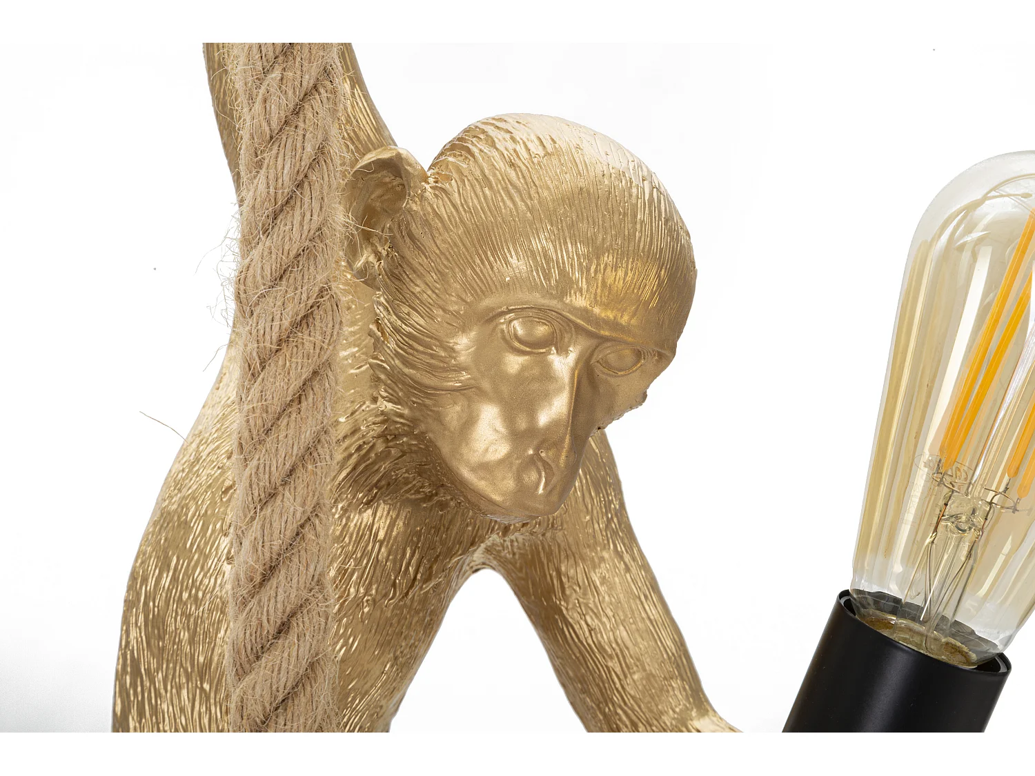 Lampe Suspension en Résine "Singe" 60cm Or