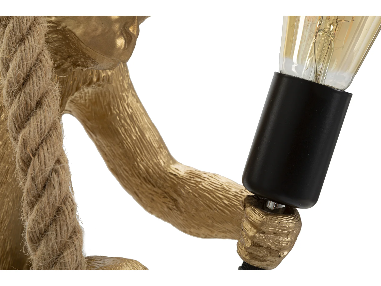 Lampe Suspension en Résine "Singe" 60cm Or