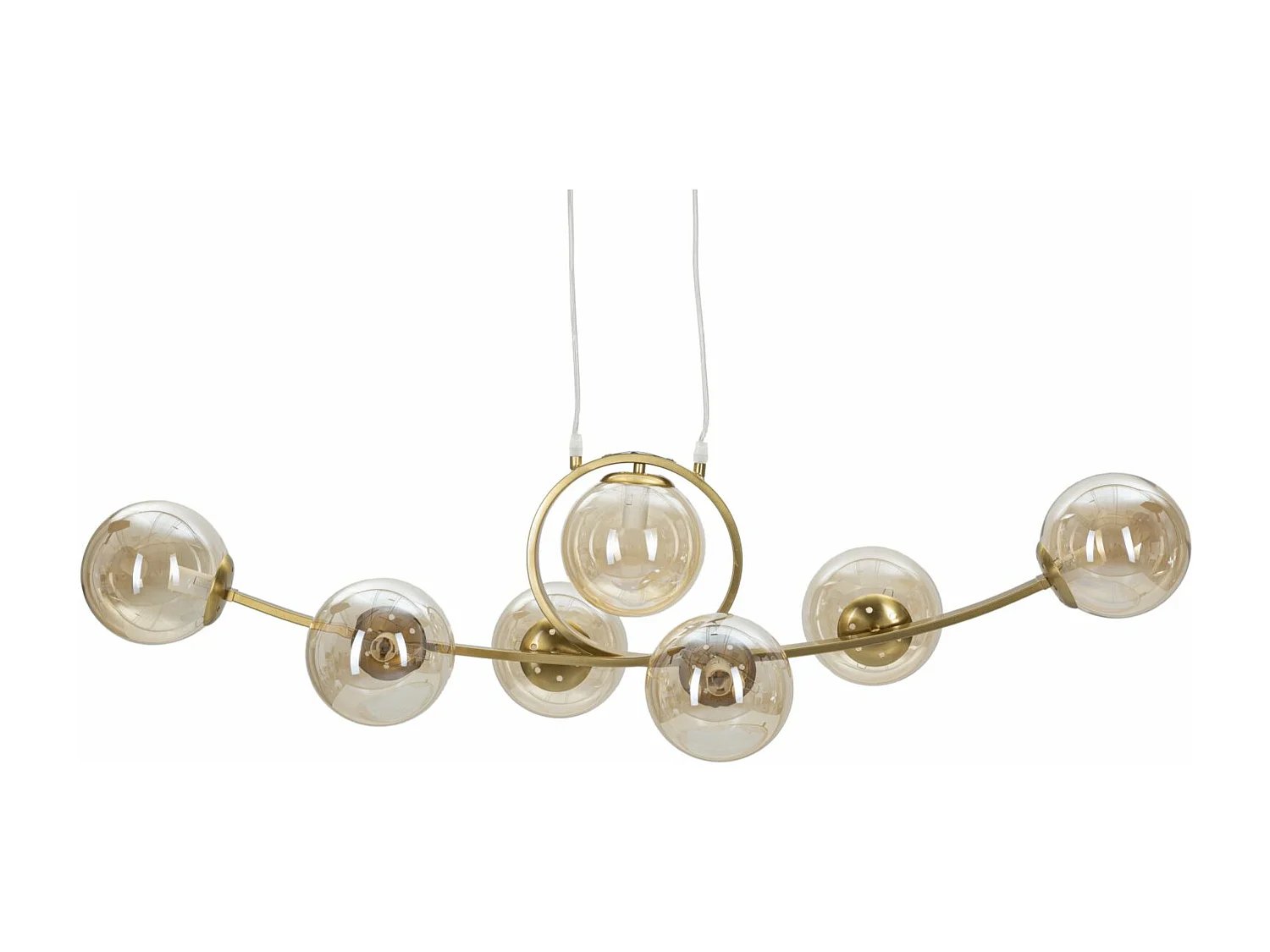 Lampadario con 7 sfere in vetro cm  115x36x30