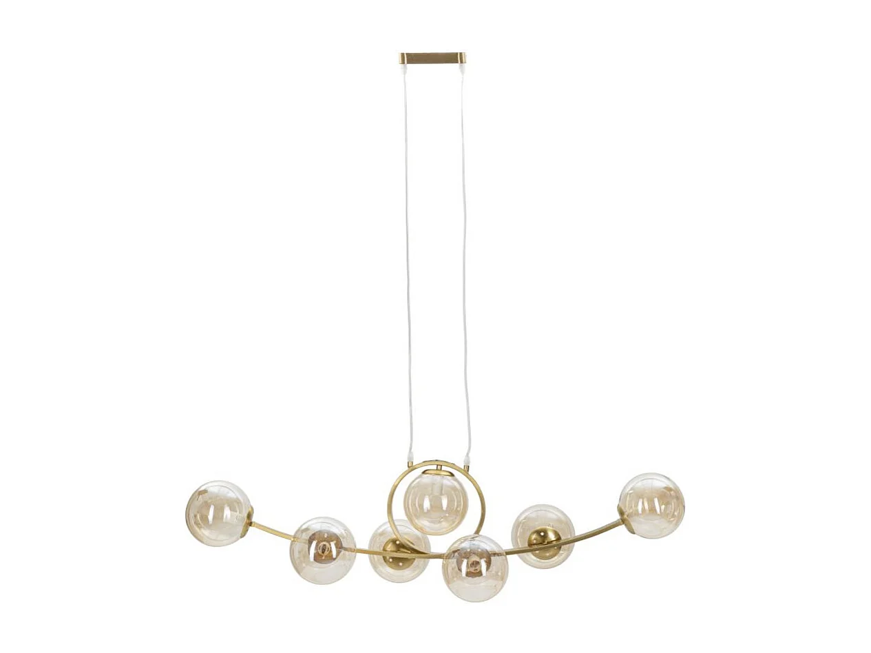 Lampe Suspension 7 Sphères "Japan" 115cm Or