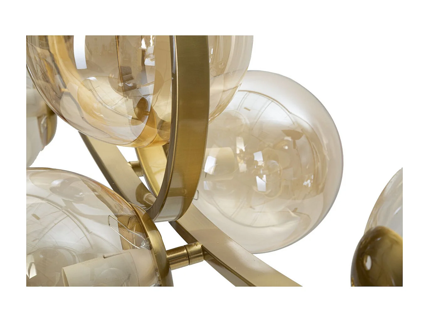 Lampe Suspension 7 Sphères "Japan" 115cm Or