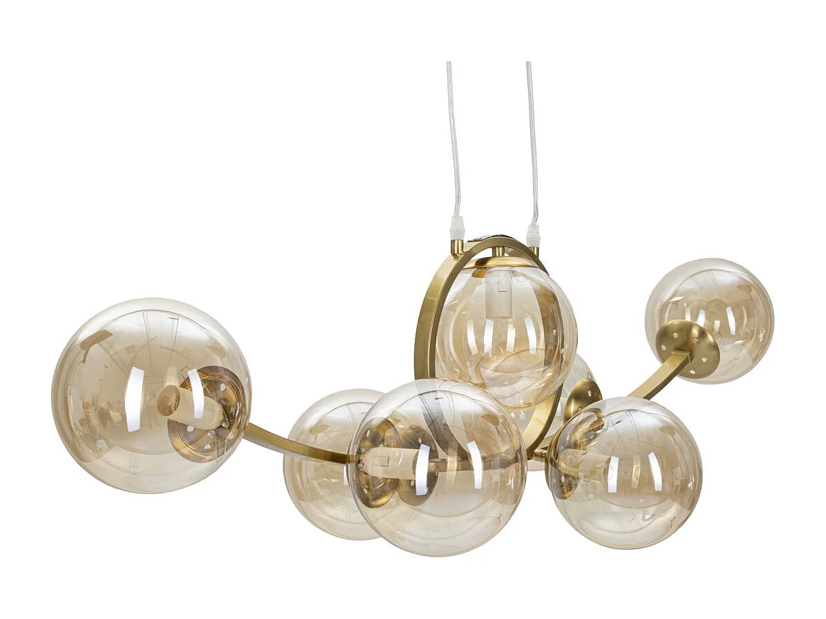 Lampe Suspension 7 Sphères "Japan" 115cm Or