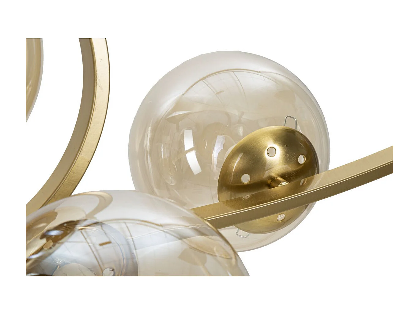 Lampe Suspension 7 Sphères "Japan" 115cm Or